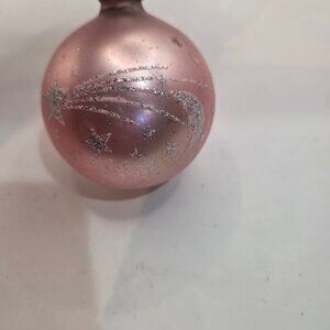 Shiny Brite vintage unsilvered glass ombre moon shooting star Shabby Chic